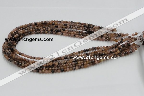 CST01 15.5 inches 4mm round staurolite gemstone beads wholesale