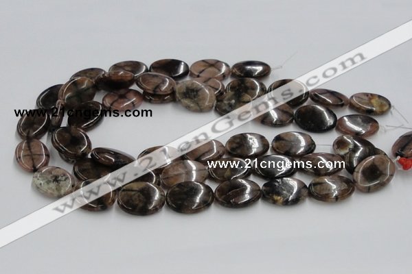 CST07 15.5 inches 18*25mm oval staurolite gemstone beads wholesale