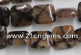 CST09 15.5 inches 14*14mm square staurolite gemstone beads wholesale