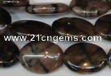 CST25 15.5 inches 15*20mm oval staurolite gemstone beads wholesale