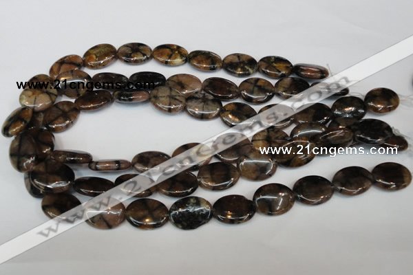 CST25 15.5 inches 15*20mm oval staurolite gemstone beads wholesale