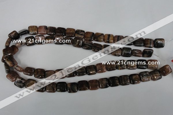 CST42 15.5 inches 12*12mm square staurolite gemstone beads wholesale