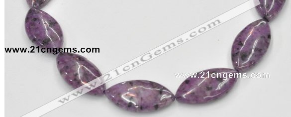 CSU24 AB grade 20*40mm flat rice dyed natural sugilite beads