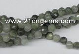 CSW10 15.5 inches 4mm faceted round seaweed quartz beads wholesale