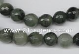 CSW12 15.5 inches 8mm faceted round seaweed quartz beads wholesale