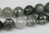 CSW15 15.5 inches 12mm faceted round seaweed quartz beads wholesale