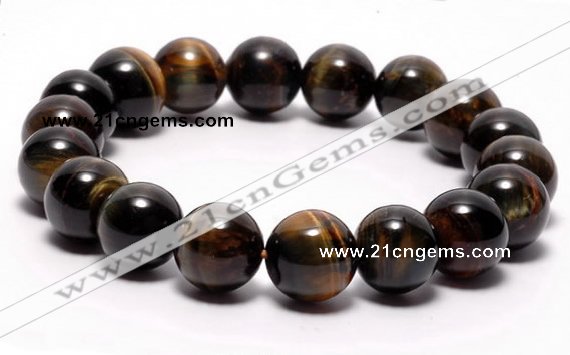 CTB03 7 inches 10mm round blue tiger eye stretch bracelet