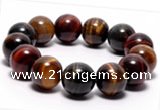 CTB08 7 inches 16mm round tiger eye stretch bracelet wholesale