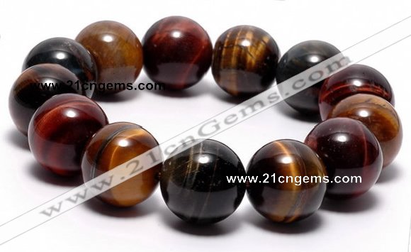 CTB08 7 inches 16mm round tiger eye stretch bracelet wholesale