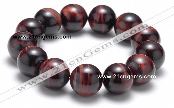 CTB10 8 inches 16mm round red tiger eye stretch bracelet