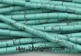 CTB1013 15 inches 2*4mm tube imitation turquoise beads