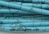 CTB1014 15 inches 2*4mm tube imitation turquoise beads