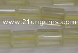 CTB104 15.5 inches 11*15mm faceted tube lemon quartz beads