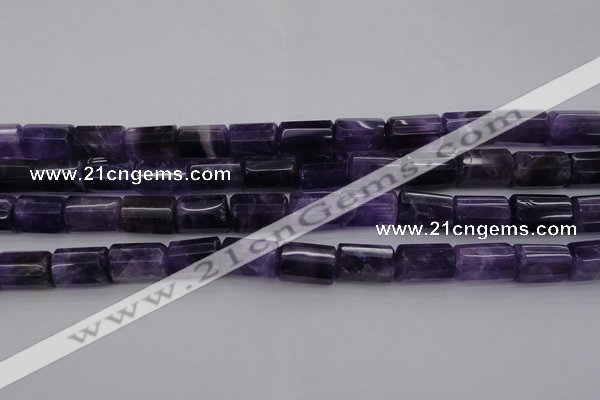 CTB106 15.5 inches 11*15mm faceted tube amethyst gemstone beads