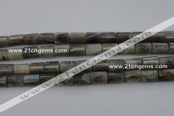 CTB107 15.5 inches 11*15mm faceted tube labradorite gemstone beads