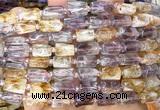 CTB1260 15 inches 6*10mm - 8*12mm faceted tube ametrine beads