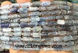 CTB1281 15 inches 6*10mm - 8*10mm faceted tube kyanite beads