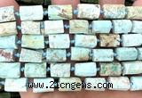 CTB1312 15 inches 6*10mm - 8*12mm faceted tube chrysotine beads