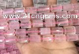 CTB203 15.5 inches 10*15mm faceted tube rose quartz beads