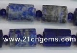 CTB210 15.5 inches 13*18mm faceted tube lapis lazuli gemstone beads