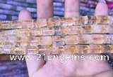 CTB254 15.5 inches 8*12mm tube natural citrine gemstone beads