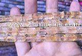 CTB255 15.5 inches 10*14mm tube natural citrine gemstone beads