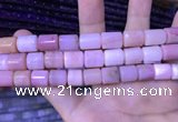 CTB256 15.5 inches 10*10mm - 10*13mm tube natural pink opal beads