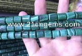 CTB259 15.5 inches 10*10mm - 10*12mm tube natural malachite beads