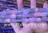 CTB262 15.5 inches 9*11mm - 9*13mm triangle natural morganite beads