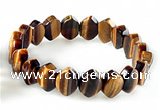 CTB28 7.5 inches 5*10*15mm oval tiger eye stretch bracelet