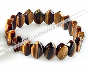 CTB28 7.5 inches 5*10*15mm oval tiger eye stretch bracelet