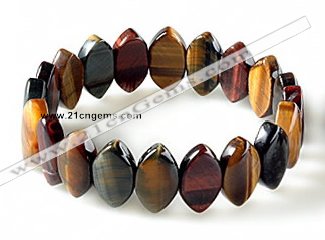 CTB29 7.5 inches 5*11*18mm oval tiger eye stretch bracelet