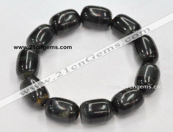 CTB30 8*25mm egg shape blue tiger eye stretch bracelet wholesale