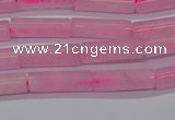 CTB311 15.5 inches 4*13mm tube rose quartz beads wholesale