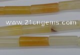 CTB321 15.5 inches 4*13mm tube yellow jade beads wholesale