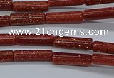 CTB328 15.5 inches 4*13mm tube goldstone beads wholesale