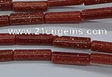 CTB328 15.5 inches 4*13mm tube goldstone beads wholesale