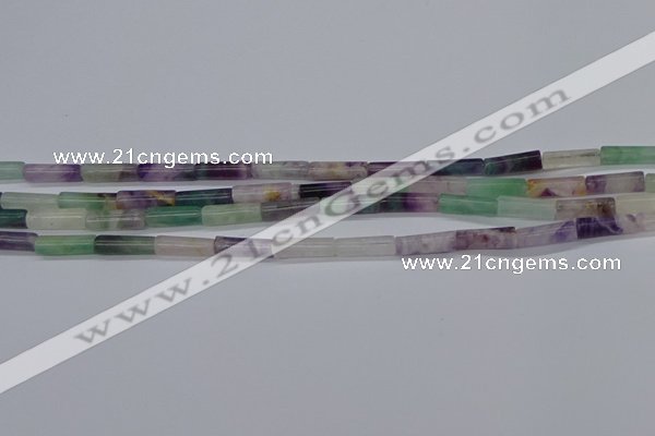 CTB348 15.5 inches 4*13mm tube fluorite beads wholesale