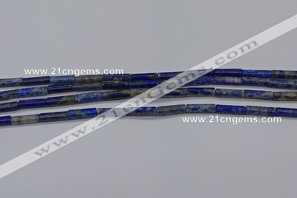 CTB356 15.5 inches 4*13mm tube lapis lazuli beads wholesale