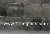 CTB503 15.5 inches 10*13mm triangle cloudy quartz beads wholesale