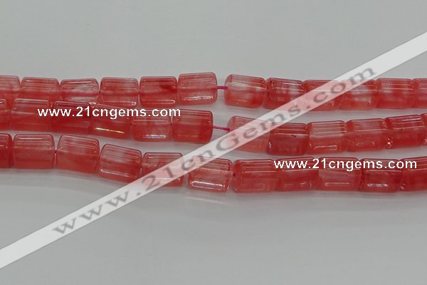 CTB508 15.5 inches 10*13mm triangle cherry quartz beads wholesale