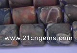 CTB568 15.5 inches 10*13mm triangle matte rhyolite beads