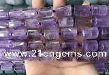 CTB617 15.5 inches 11*16mm - 12*18mm faceted tube ametrine beads