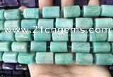 CTB623 15.5 inches 11*16mm - 12*18mm faceted tube amazonite beads