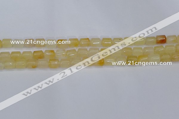 CTB701 15.5 inches 6*8mm tube yellow jade beads wholesale