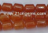 CTB704 15.5 inches 6*8mm tube red aventurine beads wholesale