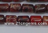 CTB710 15.5 inches 6*8mm tube poppy jasper beads wholesale