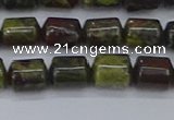 CTB713 15.5 inches 6*8mm tube dragon blood jasper beads wholesale