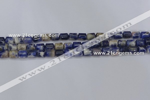 CTB715 15.5 inches 6*8mm tube white lace sodalite beads wholesale