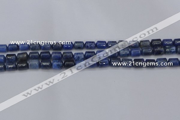 CTB716 15.5 inches 6*8mm tube blue dumortierite beads wholesale